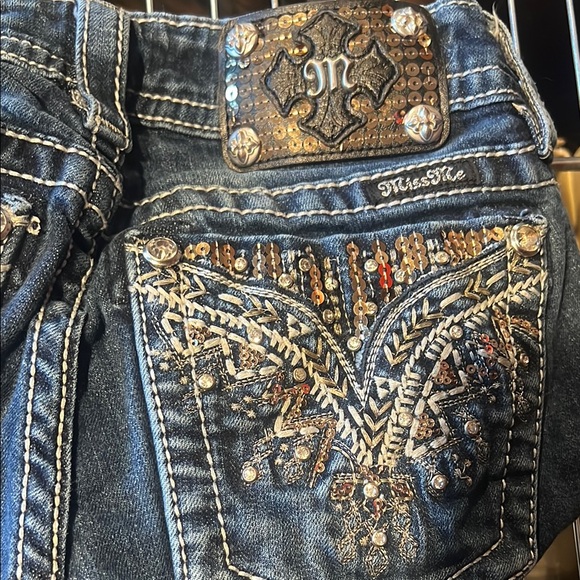 Miss Me Dark Wash Embellished Jeans - Picture 3 of 4